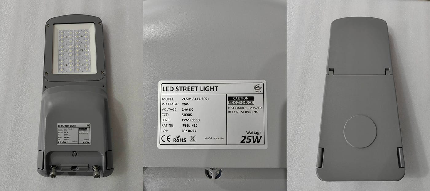Label and finish - LED street light specification
